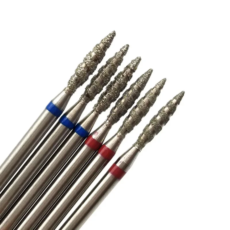 1Pc Tornado Flame Diamond Nail Drill Bit 3/32