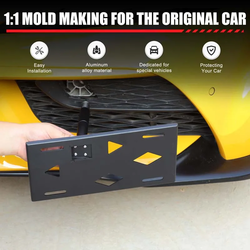 

Car License Plate Bracket Front Tow Hooks License Plate Mount License Plate Frame For Toyota GR Supra A90 19-25 Car Accessories