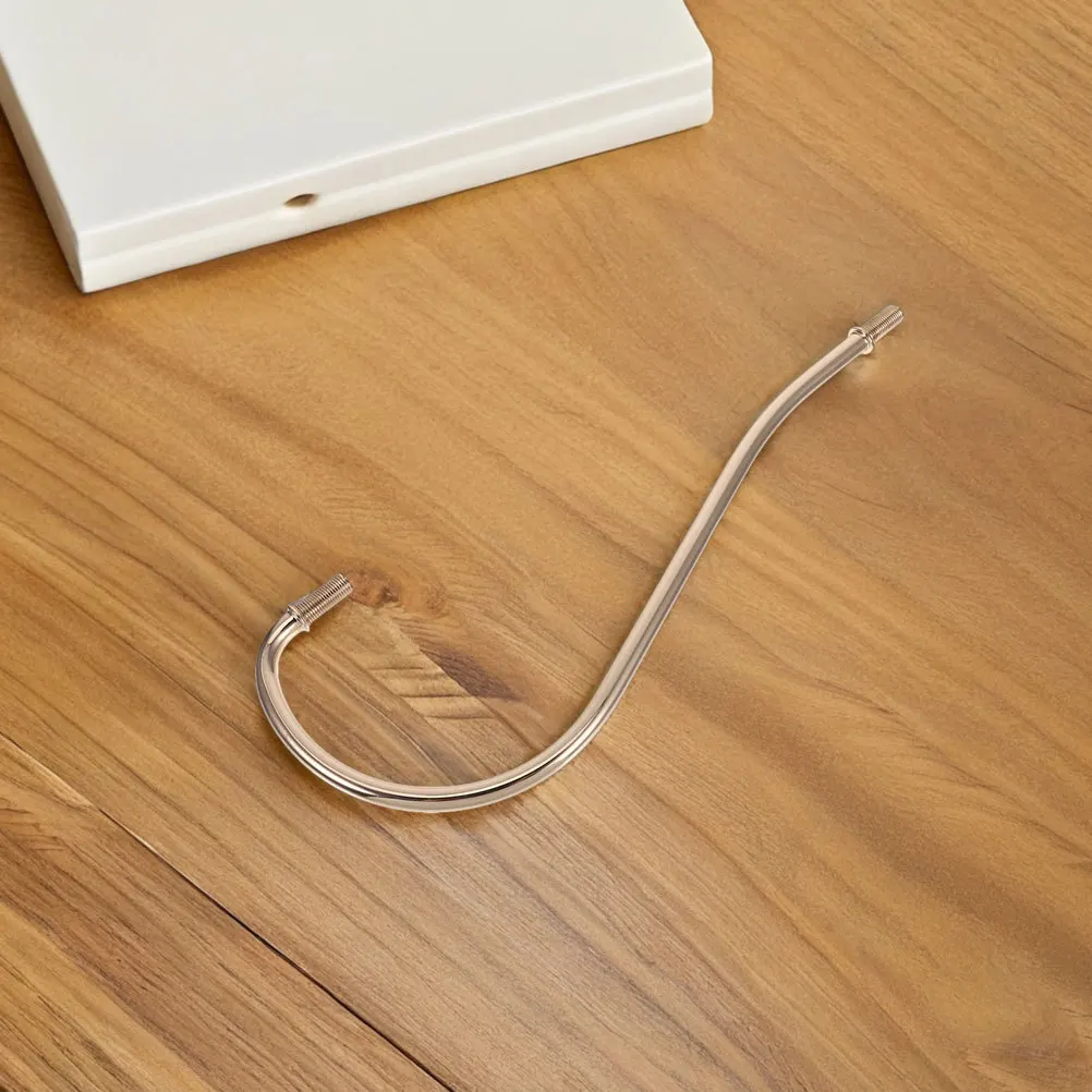 

2pcs Table Metal Curved Stem Replacement For Diy Lighting Repair Projects Lamp Rod Curved Table Lamp Parts