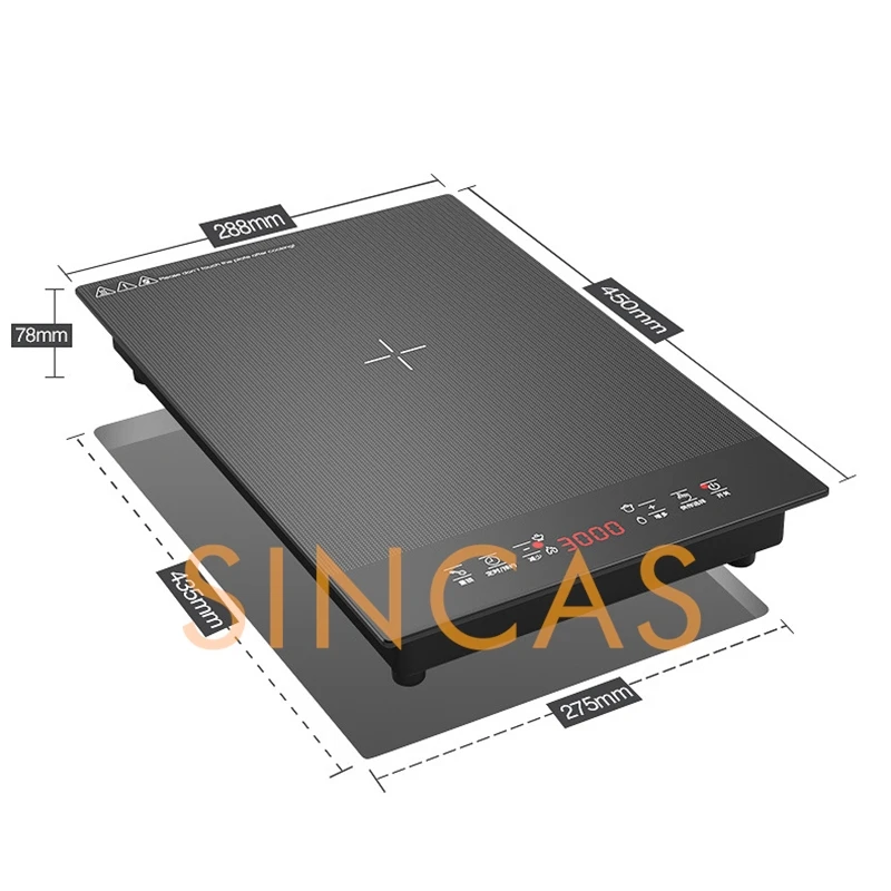 3000W  Embedded Induction Cooker Single Stove Electric Ceramic Stove Multifunctional Commercial High Power Household Fire Boiler