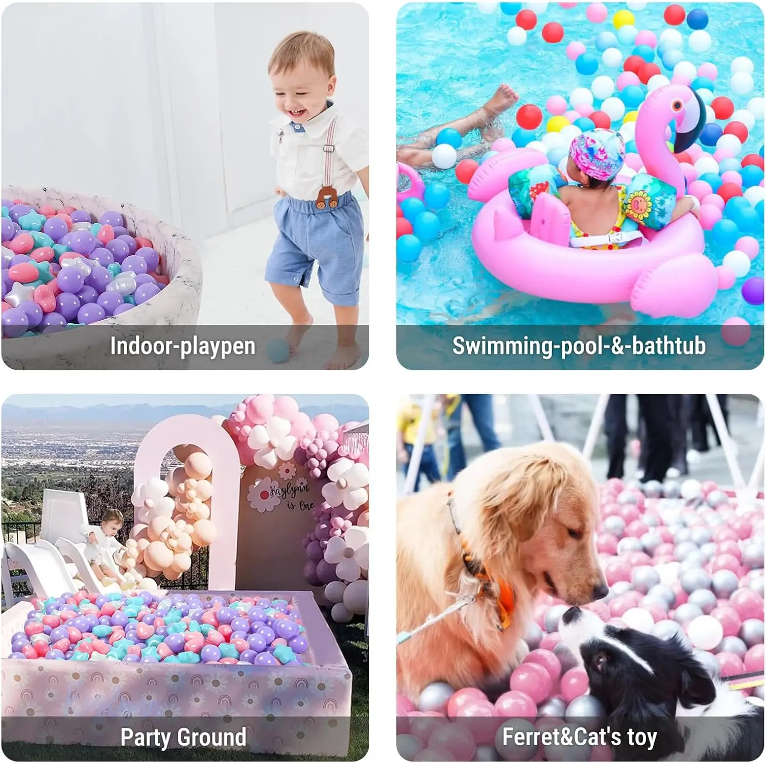 Star Ball Pit Ballen voor peuters -100 stuks Ftalaatvrij BPA-vrij Crush Proof Speelballen Speeltent Zwembad Speelhuisje Kinderbox Party B