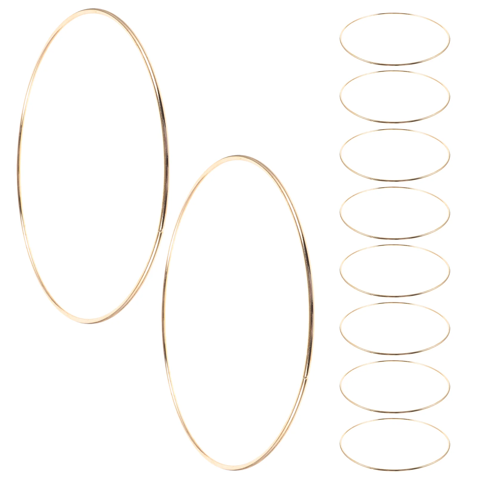 10 Pcs Dreamcatcher Hoop Gold Frames Garlands for Decor Metal Hoops Round Rings