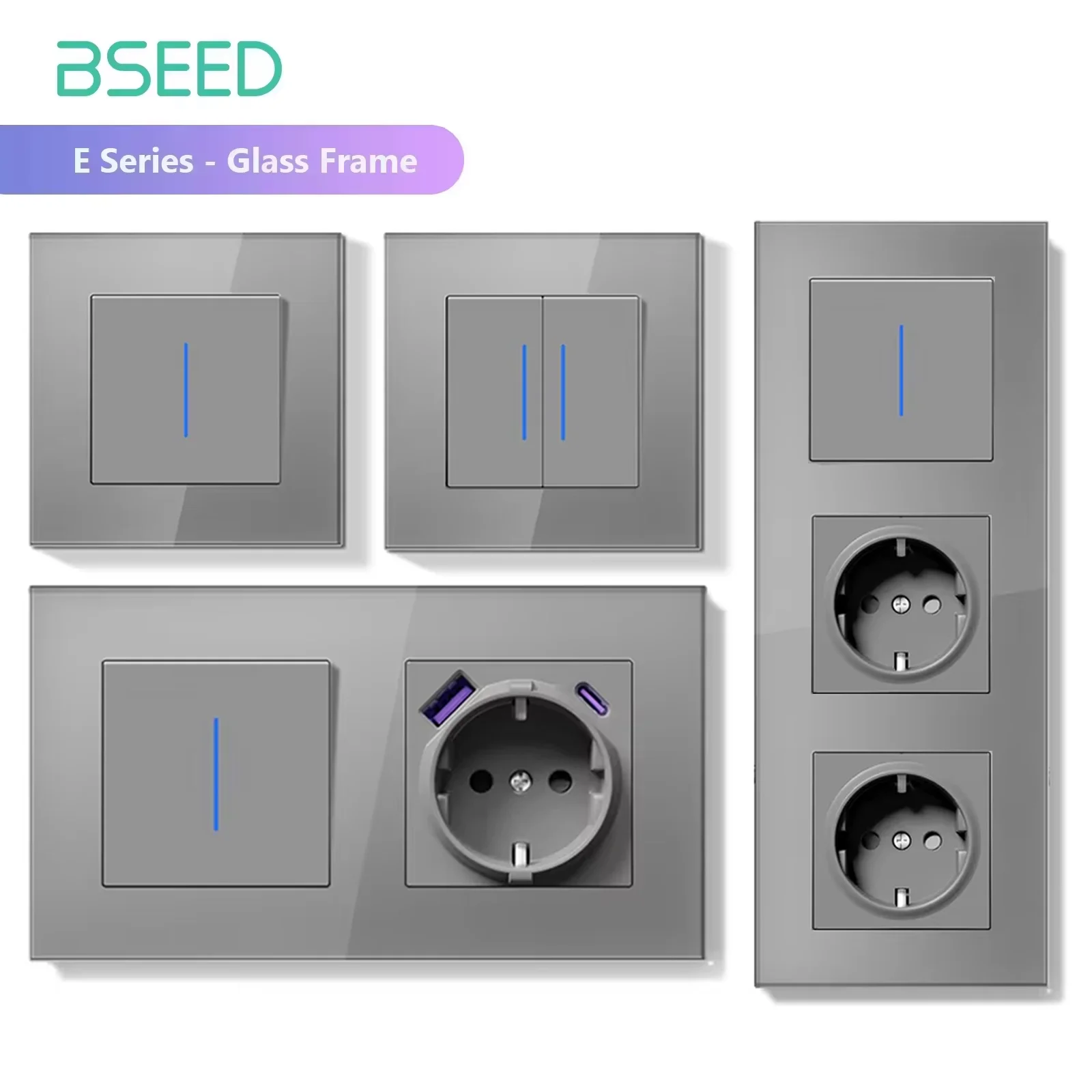 bseed-1-2gang-interruptor-de-luz-de-parede-1way-led-interruptor-de-botao-mecanico-com-soquetes-da-ue-energia-usb-tipo-c-tomadas-de-carregamento-quadro-de-vidro