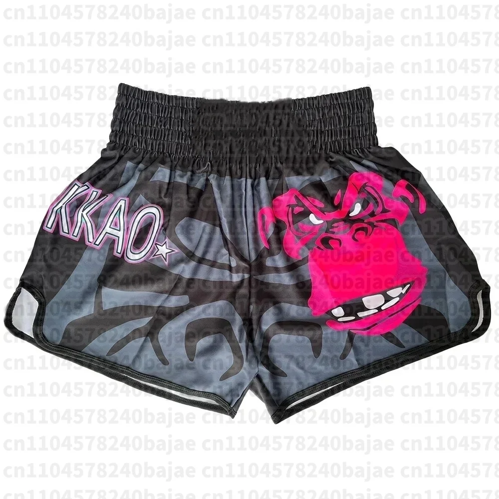 Herren- und Kinder-Muay-MMA-Thai-Kampfsport-Hallen-Shorts mit 3D-Cartoon-Druck, Fitness-Shorts, Sport- und Kampf-Shorts, Grappling-Shorts, Boxshorts – Detail 5