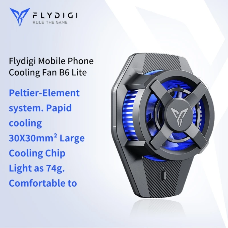 Flydigi B6 Lite Fast Cooling Radiator Universal Cellphone SilentCooler Fan Semiconductor Back Clip Heat Sink Portable