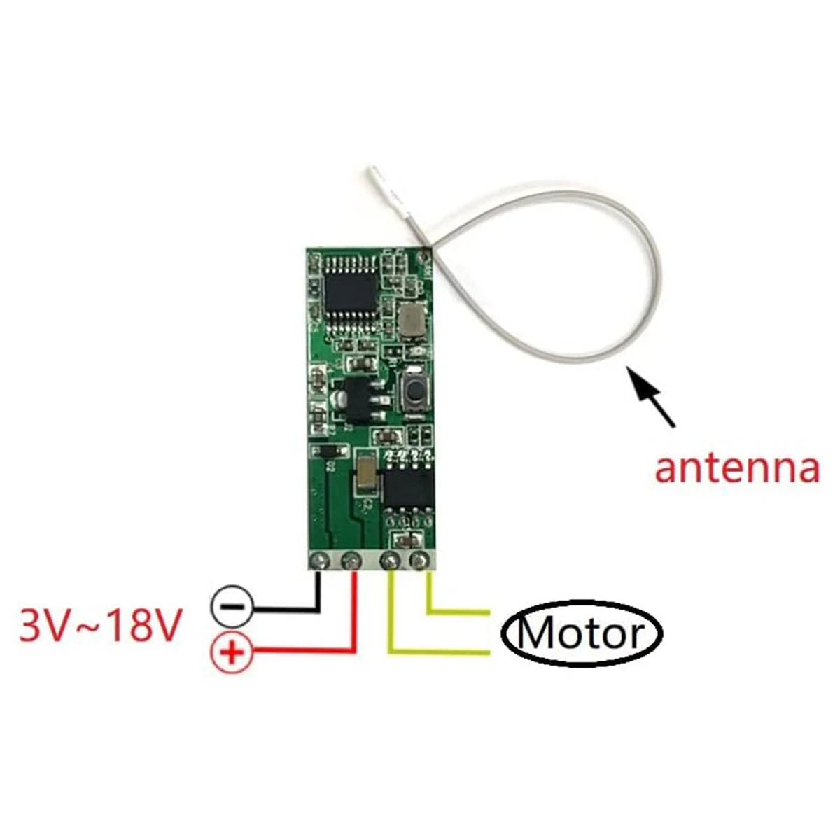 433Mhz DC 12V Motor Drive Forwards and Reverse Controller Module Switch RF Wireles Controllers Remote Electric Push Rod Motor