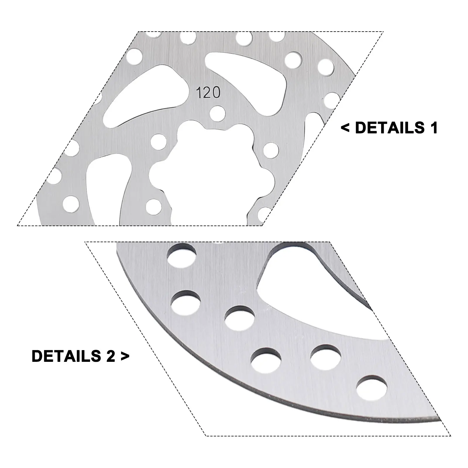 

New Practical Rotor Brake Disc Brake Brake 1pc 6-holes Silver Stainless Steel Wear-resistant 6-holes MTB Bikes