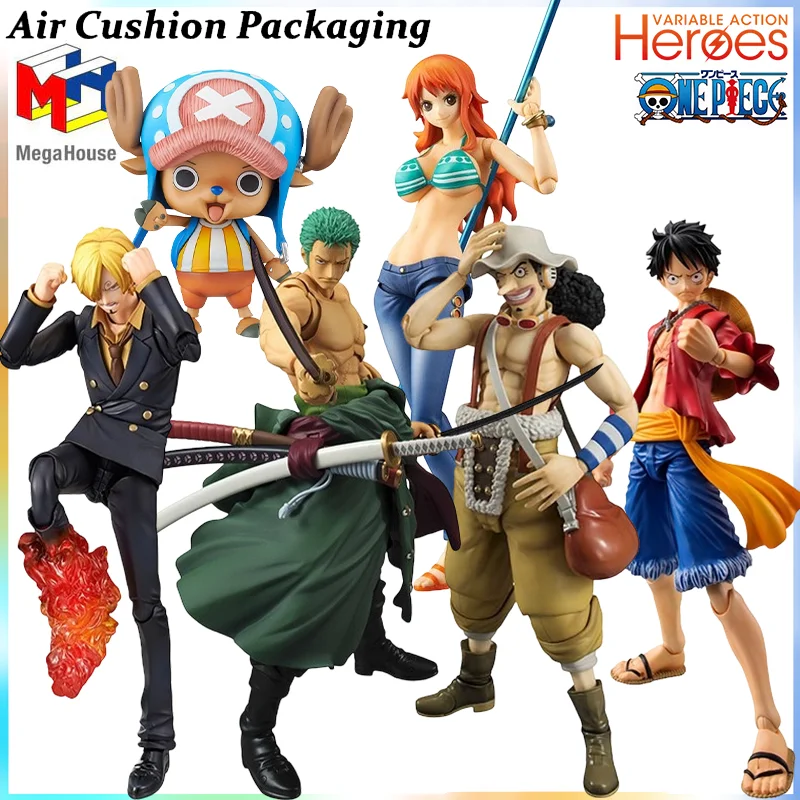 

Оригинальная серия Mega House VARIABLE ACTION HEROES: One Piece, Пираты Соломенной Шляпы, Луффи, Зоро, Нами, Санджи ‌ Фигурки и модели игрушек