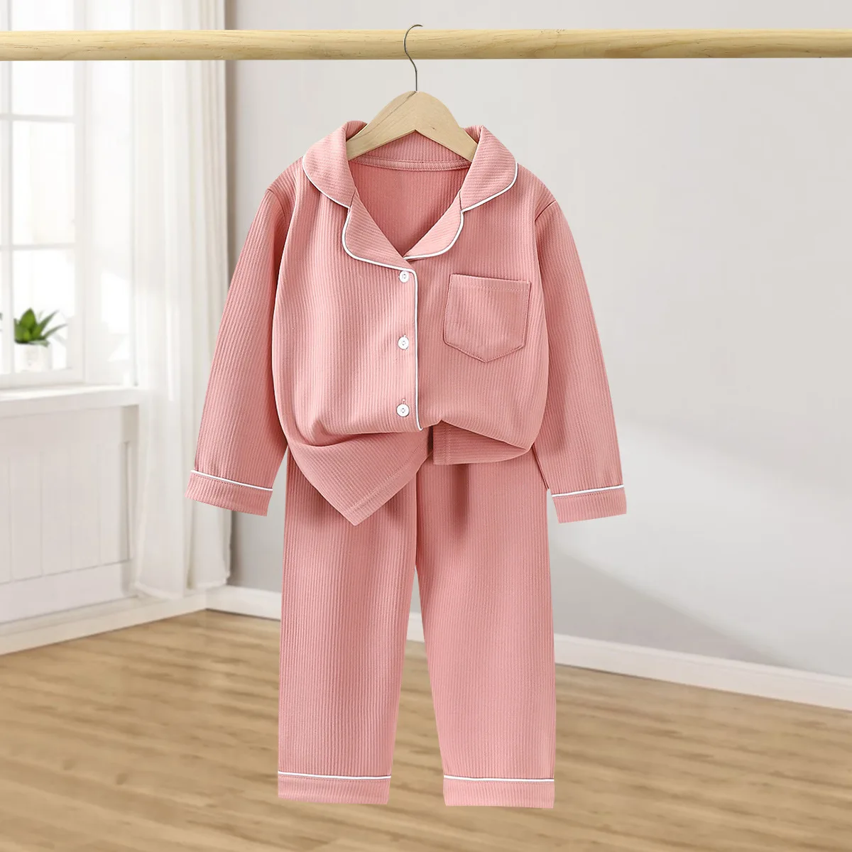 

2025 Children's Pajamas Autumn and Winter Long-sleeved Two-piece Set Boys and Girls Loungewear