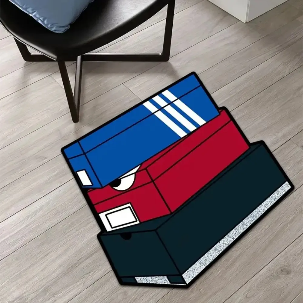 Novelty Shoe‑Box Irregular Doormat Cool Cartoon Pattern Anti‑slip Floor Mat Indoor Home Decor