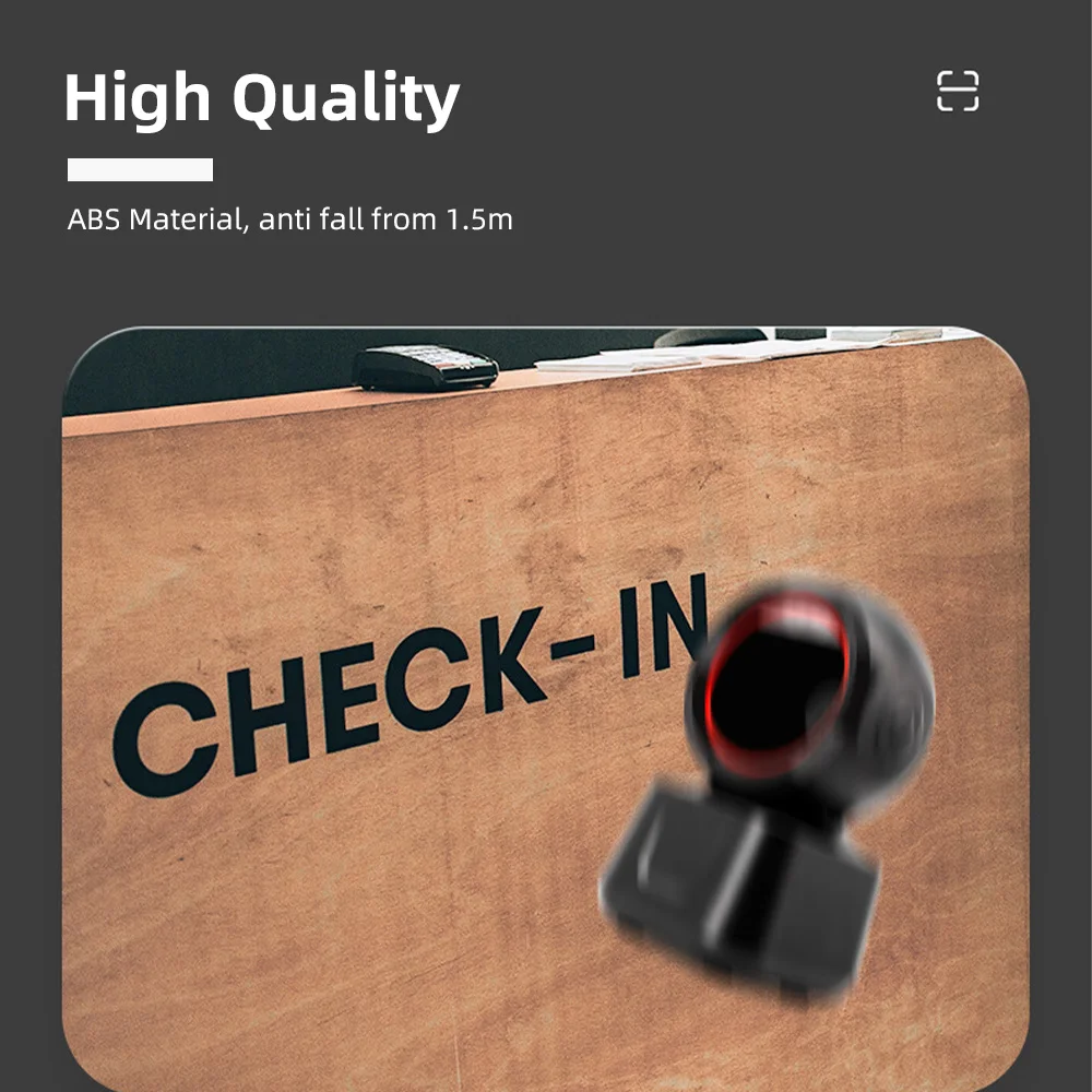 

1D 2D QR Desktop Wired Barcode Scanner High-speed Platform Hands-Free Automatic Sense Reader USB Port Plug&Play