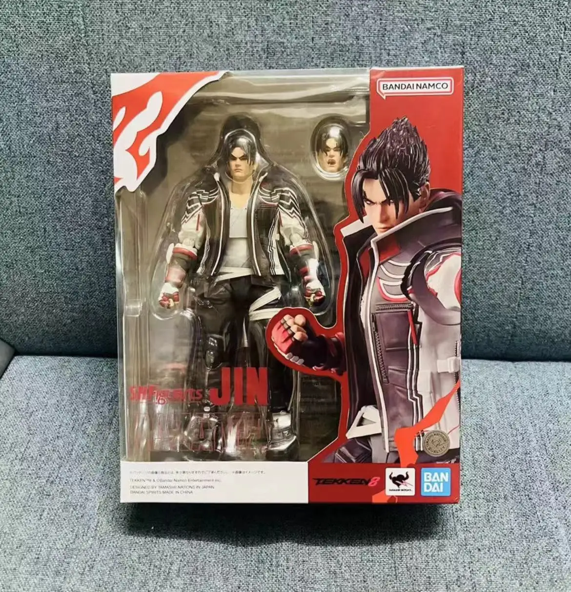 100% Original Bandai Sh Figuarts Shf Takken 8 Jin Kazama Action Figures Anime Model Toys Figura Pvc Gifts Collection