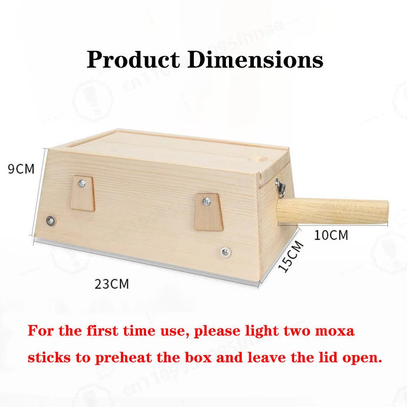 Wooden Moxibustion Box Moxa Stick Holder Neck Arm Body Acupoint Warm Massage Moxibuting Therapy Device Chinese Medical