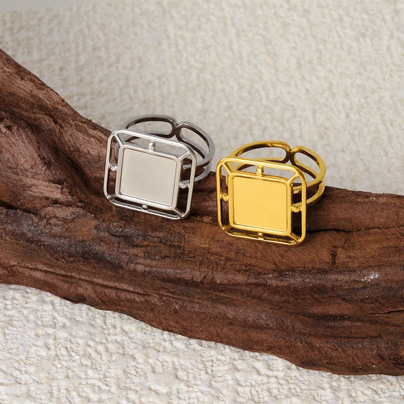 5pcs/lot Stainless Steel DIY Rings Golden Color Adjustable Open Finger Knuckle Ring Fashion Women Jewelry Glamour Charms No Fade