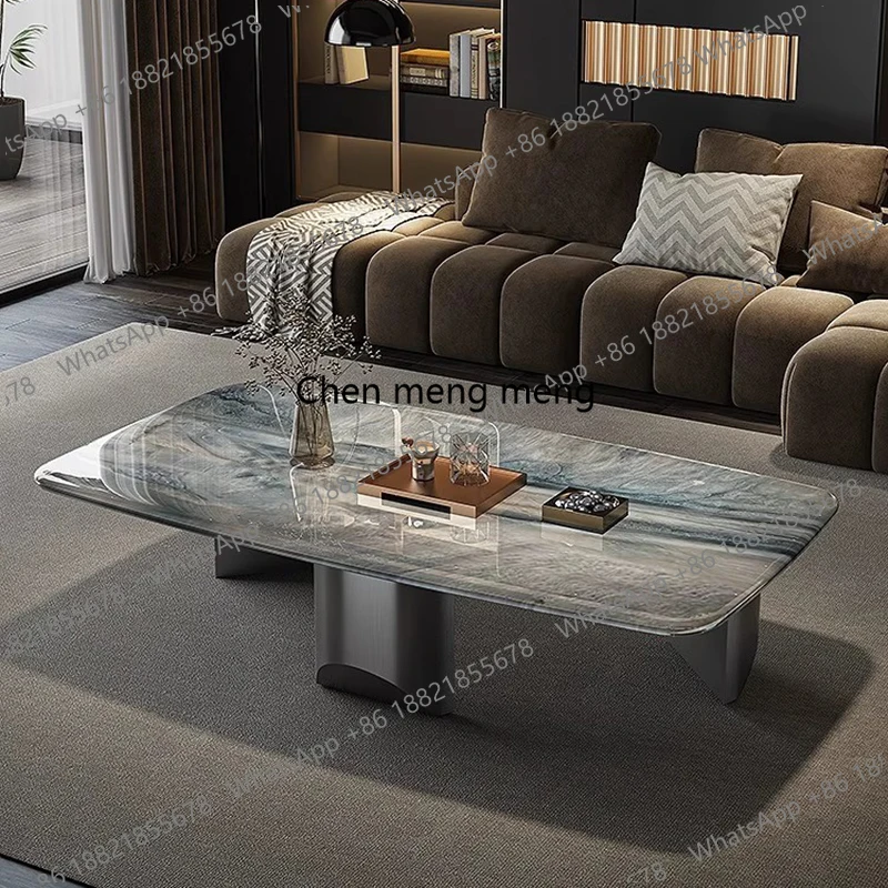 

Современный роскошный мраморный журнальный столик прямоугольной формы, элитный журнальный столик для гостиной, итальянская дизайнерская мебель для дома, Escritorios