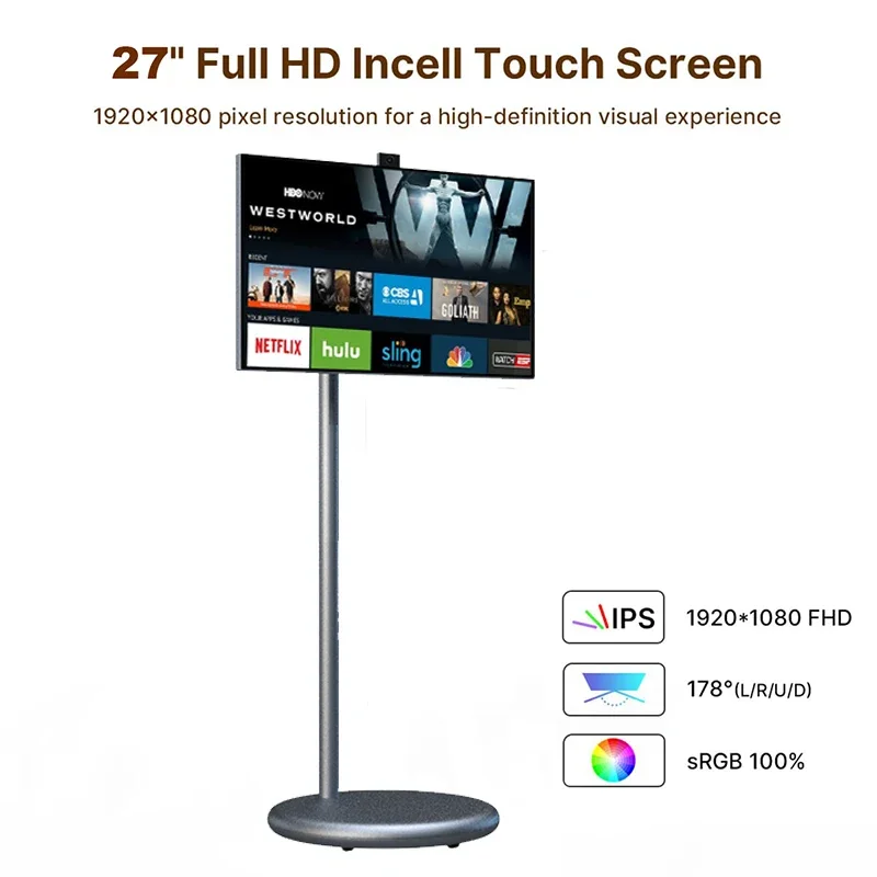 Wholesale Android Home Tv Iptv M3U Led And Lcd Tvs Modern Touch Screen Tablet Pc 27 Inch Portable Tv Smart With Camera