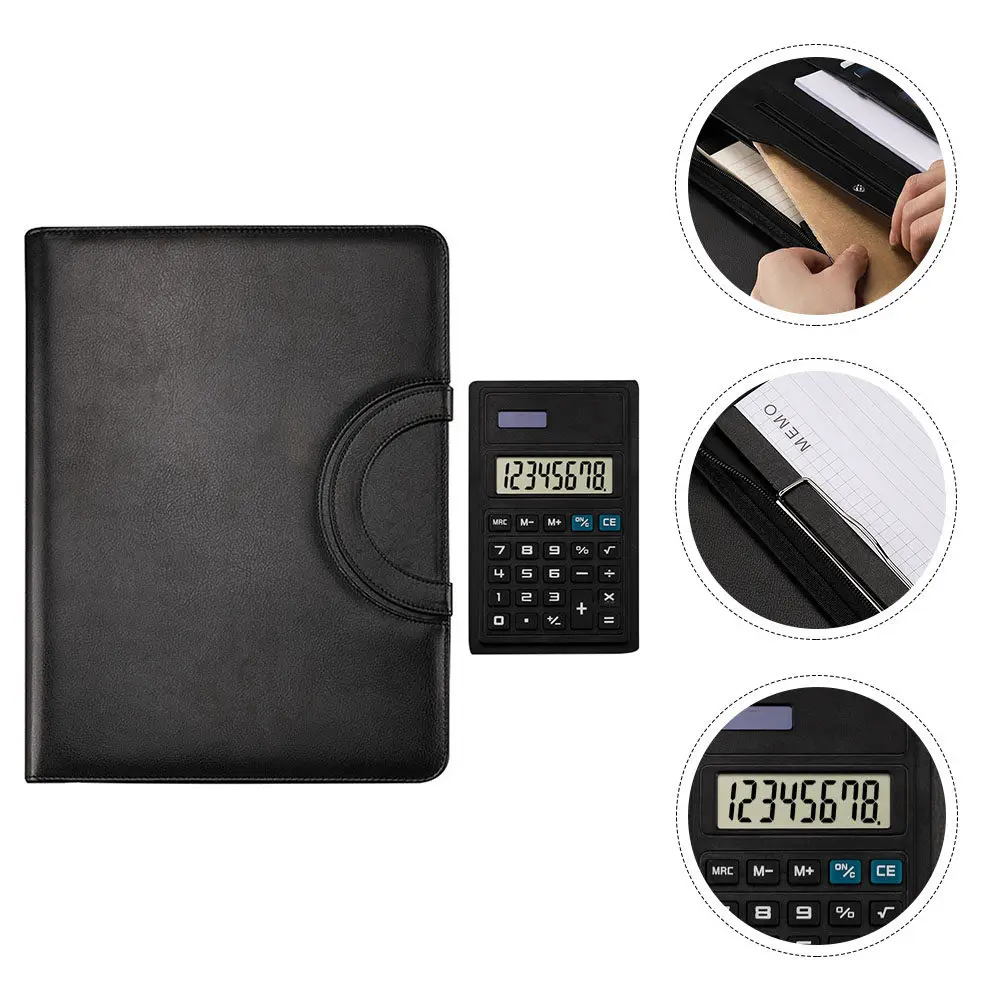 

Executive Portfolio Binder Minimalist Stylish Business Padfolio Zippered Document Organizer for Meetings Interviews