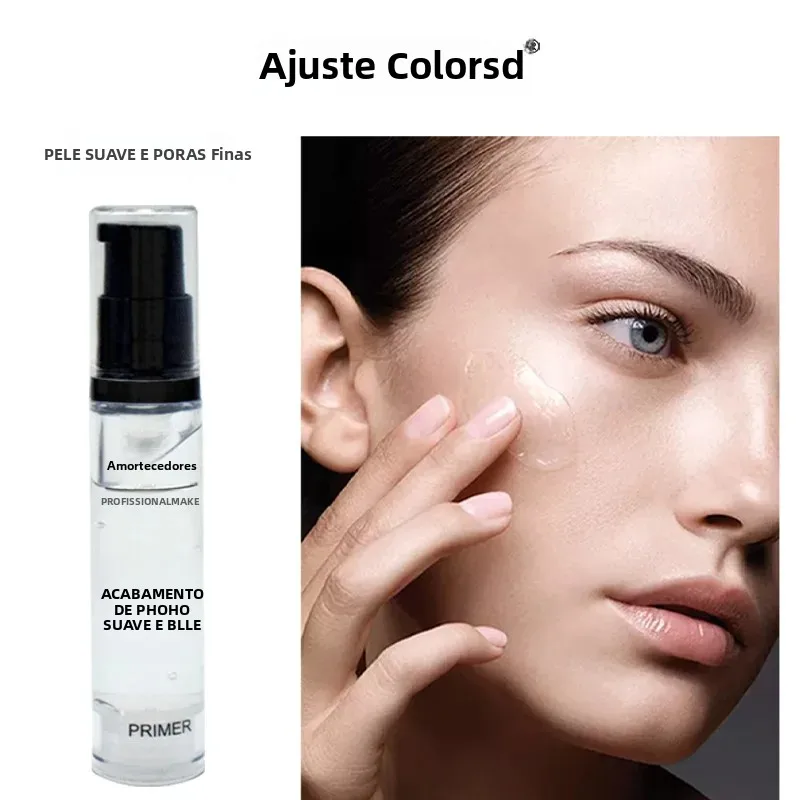 Primer de maquiagem hidratante facial 15ml, base de base para controle de óleo, minimização de poros, para uso duradouro, cosméticos invisíveis