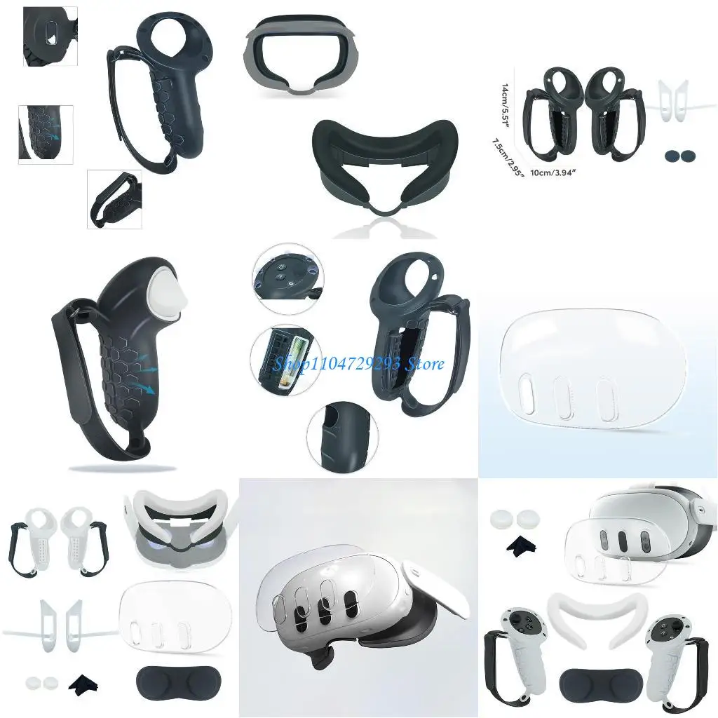 

Y2GD 10-in-1 Silicone Controller Cover Case for VR Headset Grip Protector Accessories