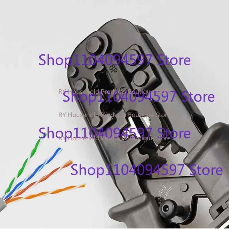 Multifunctional RJ45 Network Cable Crimper 8P 6P 4P Three-Purpose Tester Ratchet Tool Squeeze Crimping Wire  Pliers