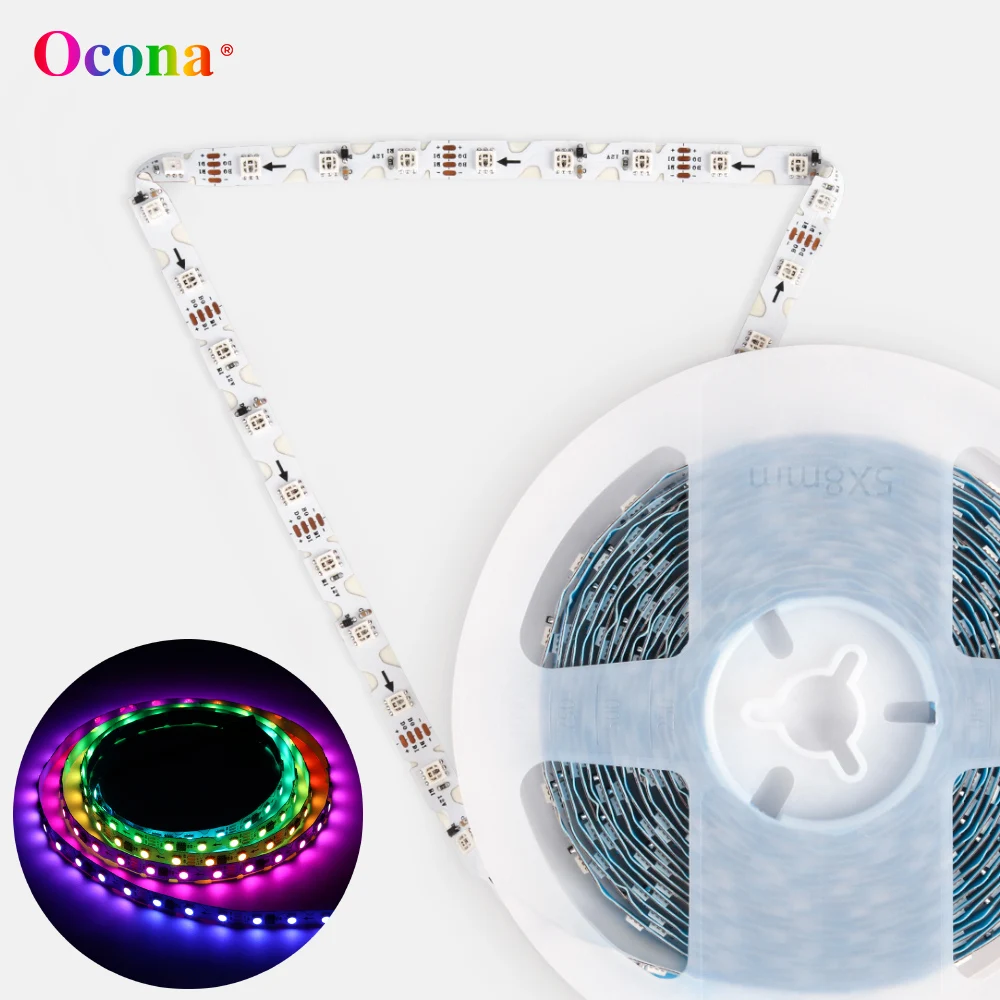 S-Shape Pixel SPI RGB COB LED Strip for Luminious Letters 5050/3535 DC 12V 60LED/m Flexible Bendable LED Tape Lights Ribbon