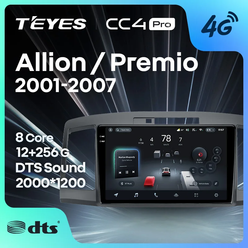 

TEYES CC4 PRO For Toyota Allion Premio T240 2001 - 2007 CarPlay Android Auto 2DIN Autoradio Radio Multimedia Stereo