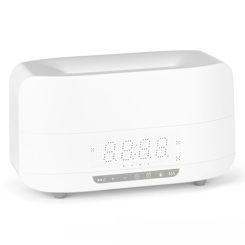 humidifier home clock bluetooth audio bedroom simulation flame lamp atmosphere aroma diffuser intelligent