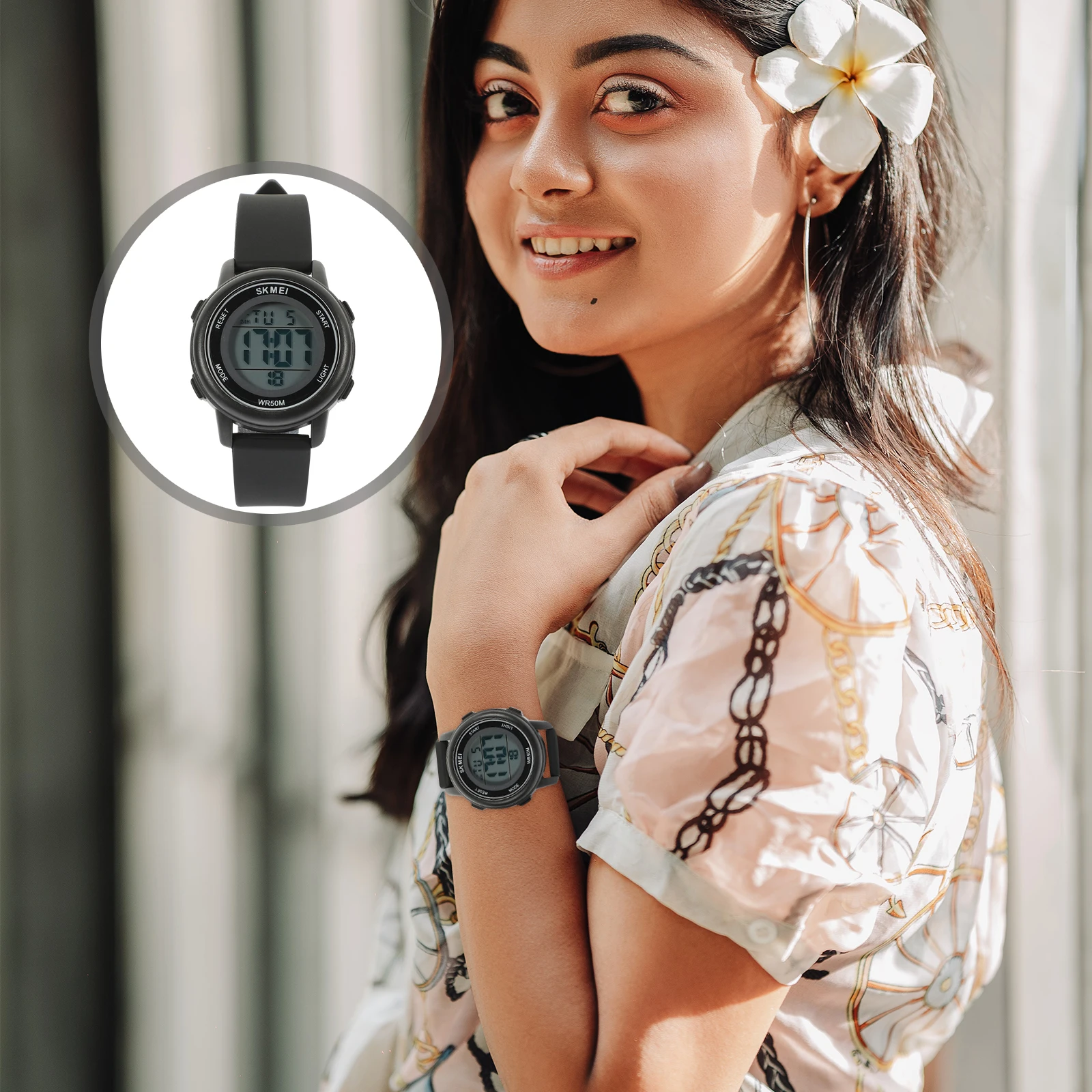 

Digital Kids Watch Backlight Electronic Silica Gel Birthday Gift Wristwatch Waterproof Time Date Adjustable Strap Long Life
