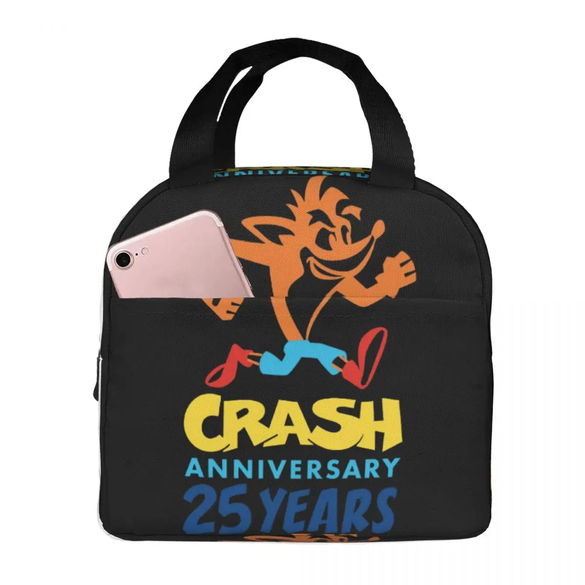 

Crash Bandicoot Lunch Bag Unisex Portable Cooler Insulated Lunch Box Food Bento Box