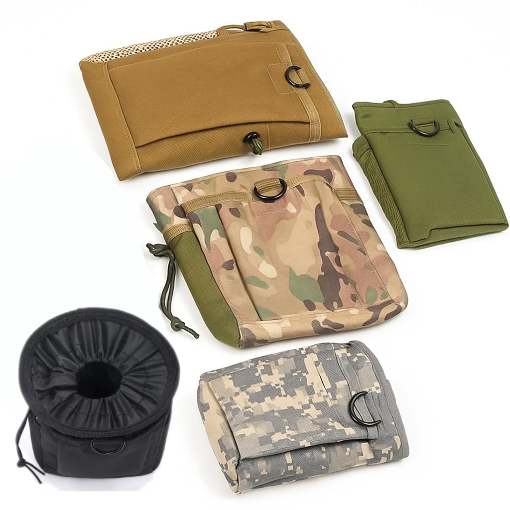 Adjustable Tactical Drawstring Magazine Dump Pouch Military Utility Belt Waist Pack Hip Holster Outdoor Storage Bag
