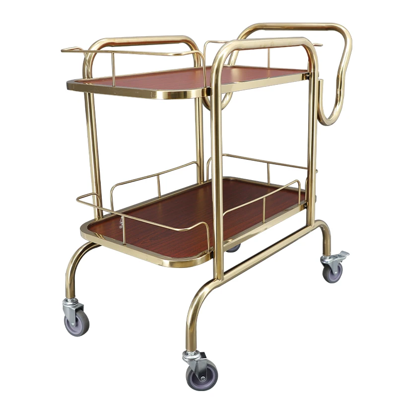 

Stainless steel beverage dining car storage banquet tea Dim sum trolley jewelry cart shop