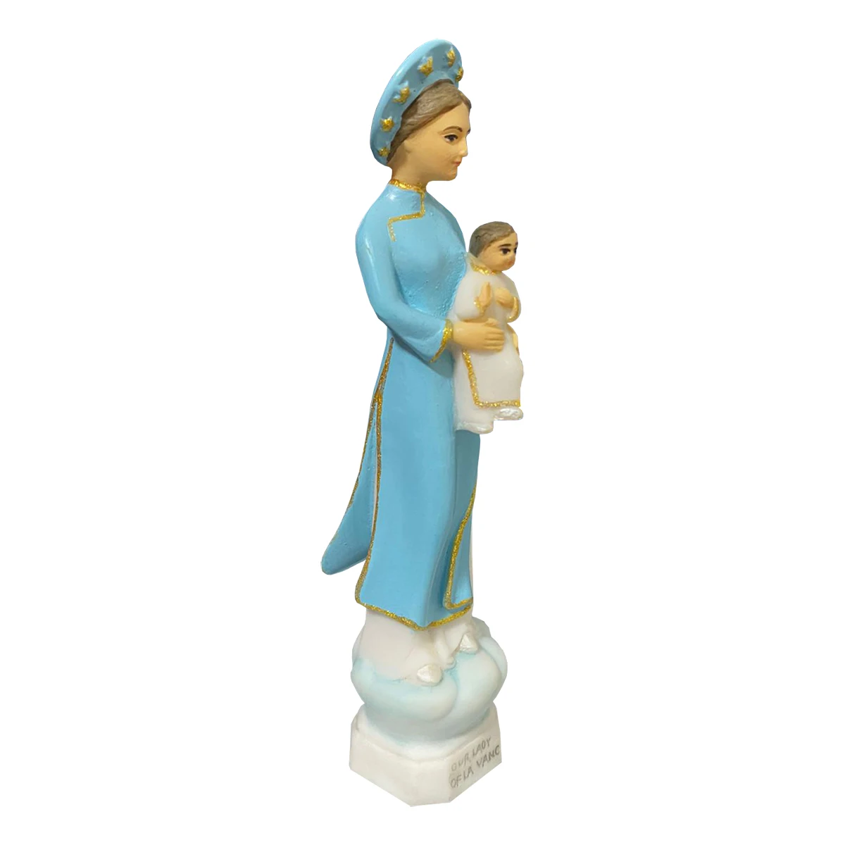 Our Lady of La Vang Statue, Virgin Mary Sculpture, Reigious Figurine, Home Decoration, Catholic Decor, Height 13cm