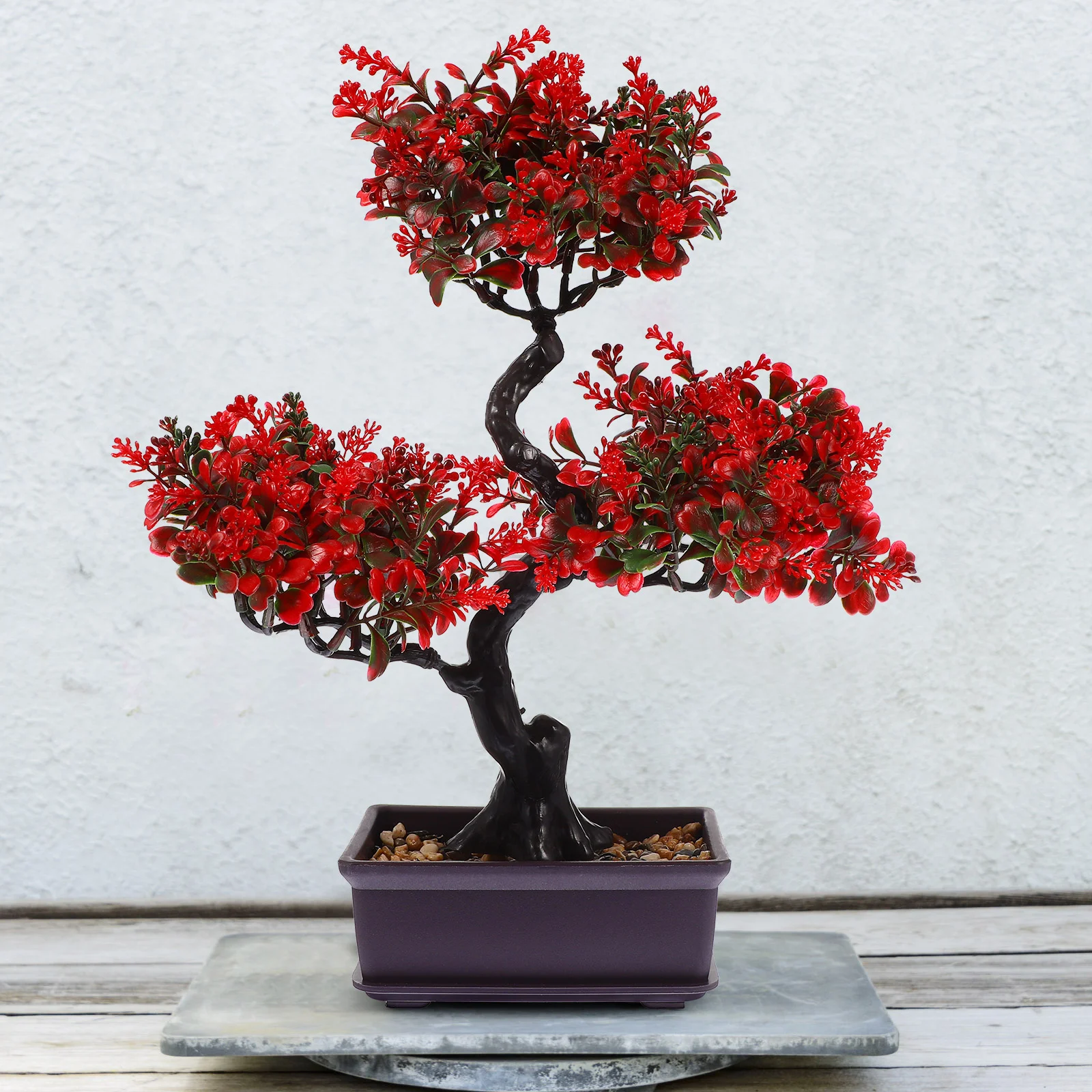 Artificial Potted Plant Bonsai Faux Plants Fake Tree Decor Indoor Realistic Table Ornament House