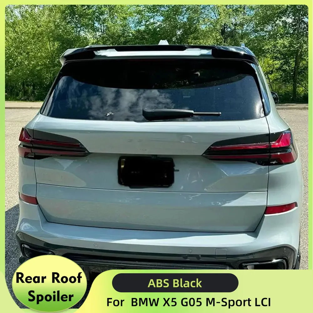 

Car Rear Roof Trunk Spoiler Wing Glossy Black ABS For BMW X5 G05 M-Sport LCI 2023-2024 Car Rear Spoiler Wing Lip