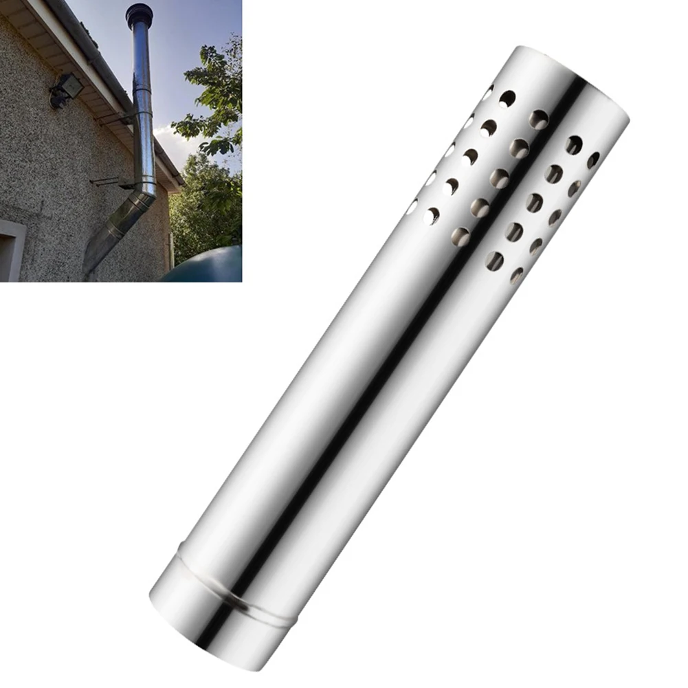 50cm Stove Pipe Flue Chimney Extension Tube Anti-Wind For Log Wood Stove Thickened Stainless Steel Extendable Chimney Pipe