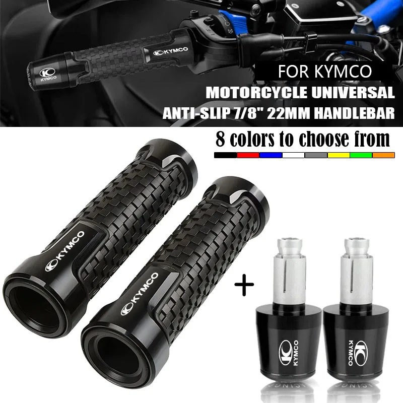 ل KYMCO AK550 XCITING 250 300 350 400S 500 DownTown 125 300i دراجة نارية مقبض قبضة ينتهي المقود القبضات