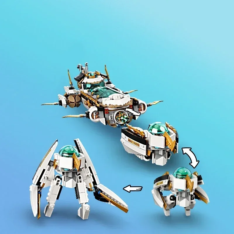 1218 قطعة هيدرو باونتي السفينة اللبنات متوافق المتضخم تحت الماء مكافأة 71756 لعب للأطفال هدية عيد ميلاد #2