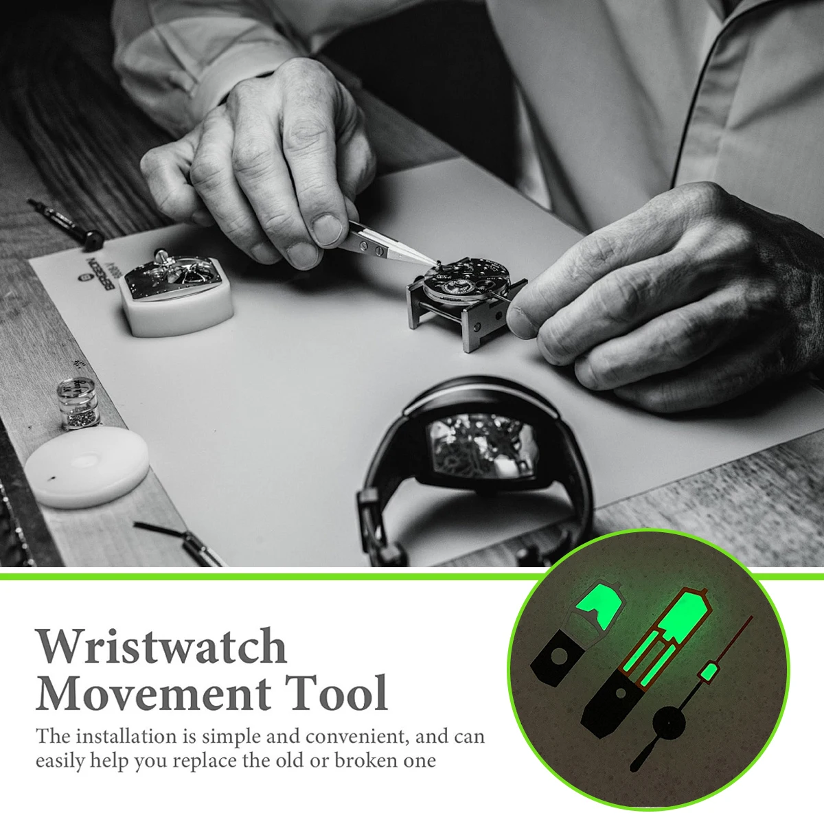 Модифицированные аксессуары для часов, оранжевый, красный, белый цвет, стрелки, зеленые светящиеся стрелки для японского механизма NH35/36/4R7S