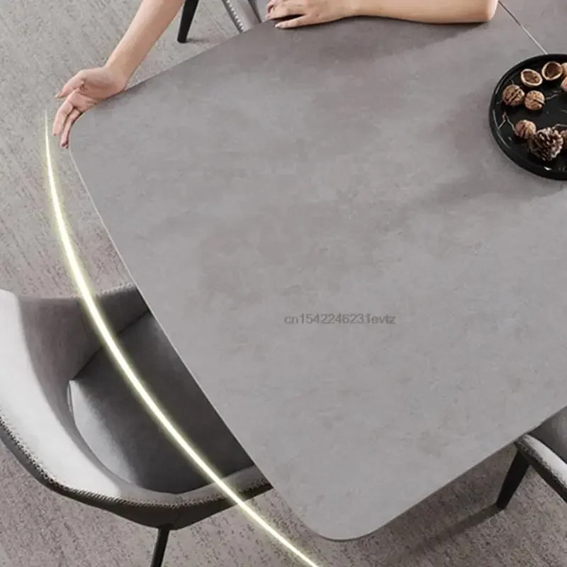 Cafe Table Modern Dining Rooms Reception Tables Oval Dinning Sets Ceramic Service Multifunction Home Furniture Marble Luxury