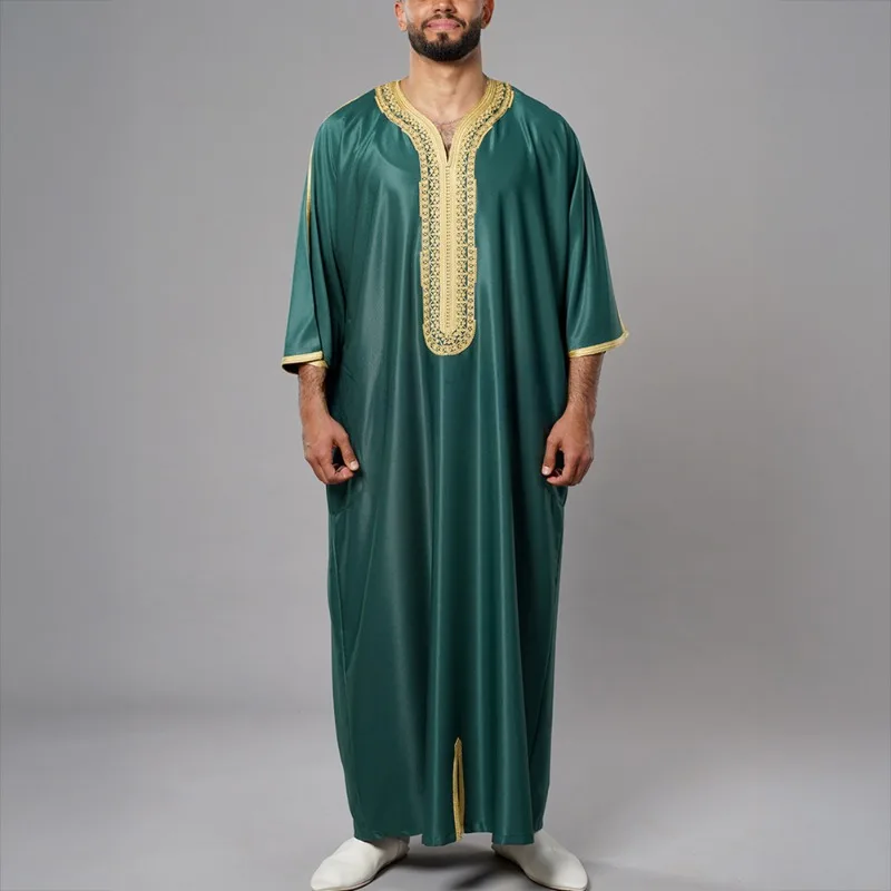 2026 New Middle Eastern Muslim Arabic-style Robe with Side Pockets