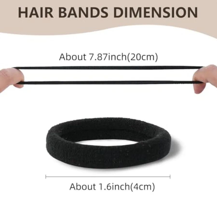 Hair Ties, 100 PCS No Damage Hair Elastics Hair Accessories for Women Girls, Thick Seamless Hair Ties, Neutral Color, 5 Colors