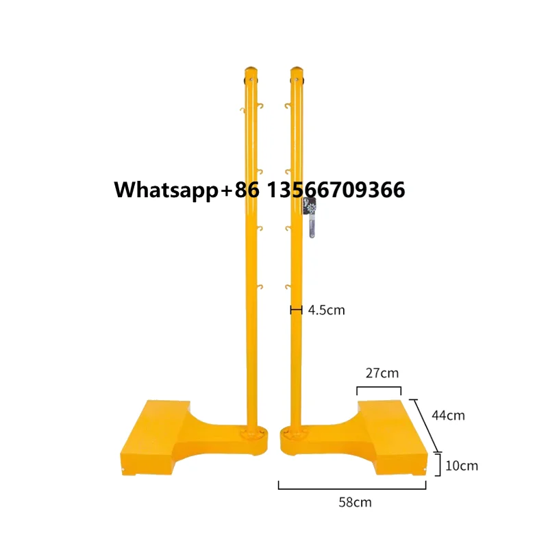 

Outdoor Competition Badminton Training Movable Mute Badminton Pole With Wheels Badminton Net