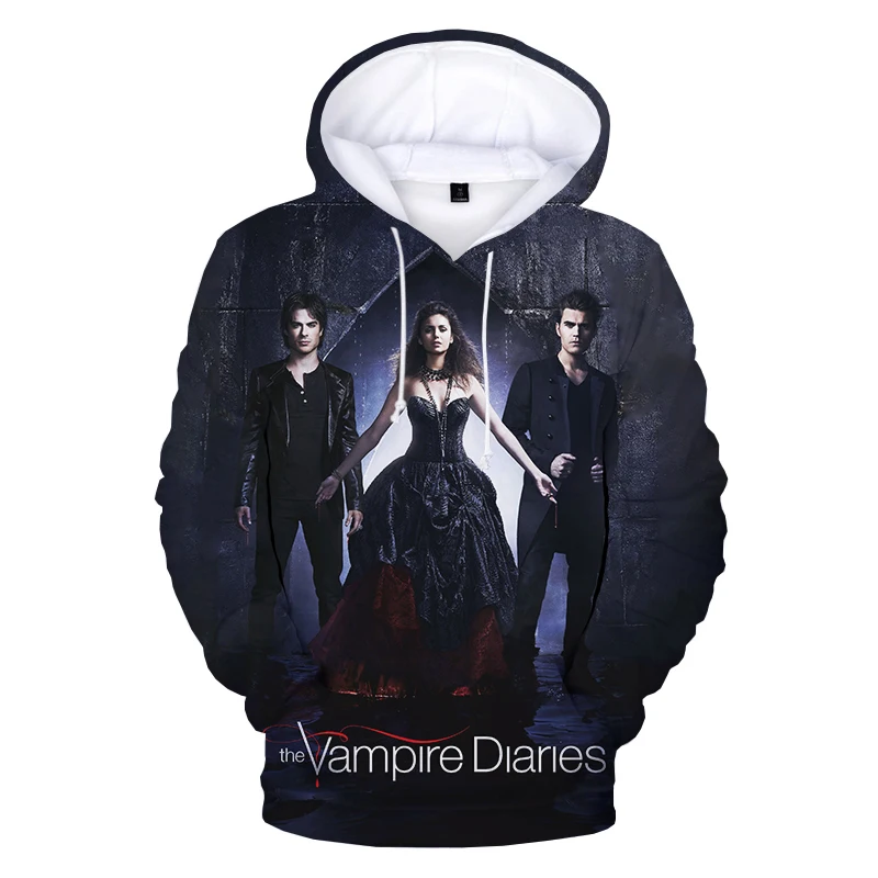 2023 NEW The Vampire Diaries 3D Hoodies TV Series Harajuku Streetwear Hoodie Sweatshirts Men Women Fashion Casual Pullover