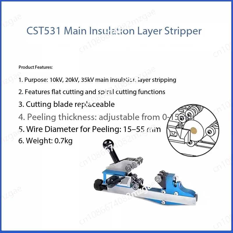 CST531 Spiral Insulation Stripper Portable Cutting Tool, Main Insulation Stripping for Power Work and Cable
