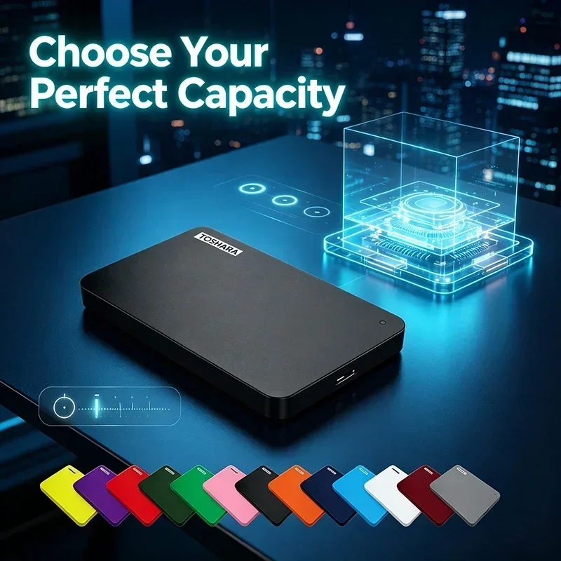 [Brand+] New Original A3 Pink/Orange/Wind Red Portable External HDD USB3.0 High Speed Storage 500GB-4TB Black For PC Laptop Mac