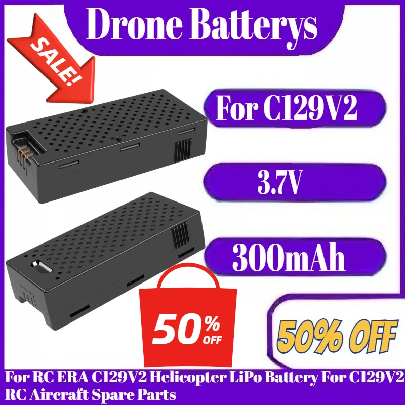 

3.7V 300mAh Battery For RC ERA C129V2 Helicopter LiPo Battery For C129V2 RC Aircraft Spare Parts