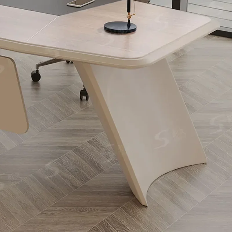 Korean Boss Office Desk1.8m Long Minimalist Modern Luxurious Computer Desk Chair Combination Aesthetic Ufficio Hotel Furniture