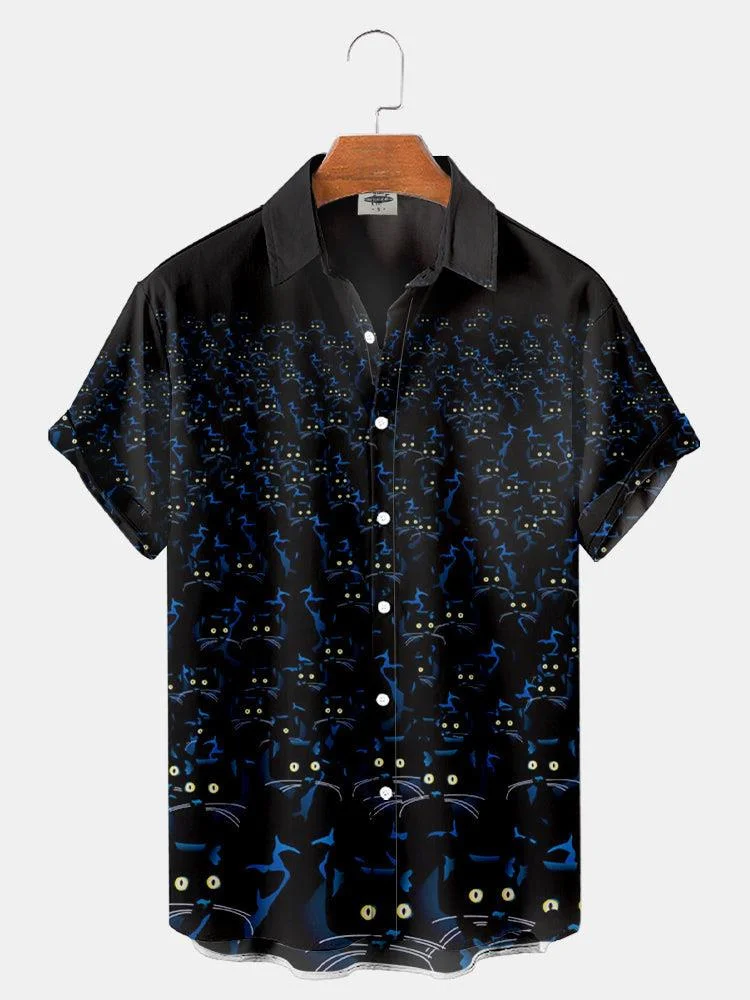 

Hawaiian Short Sleeve Shirt Male Gothic Clothes Oversized Men's Summer 2023 3D Printing Vintage Fashion Y2k Streetwear Harajuku