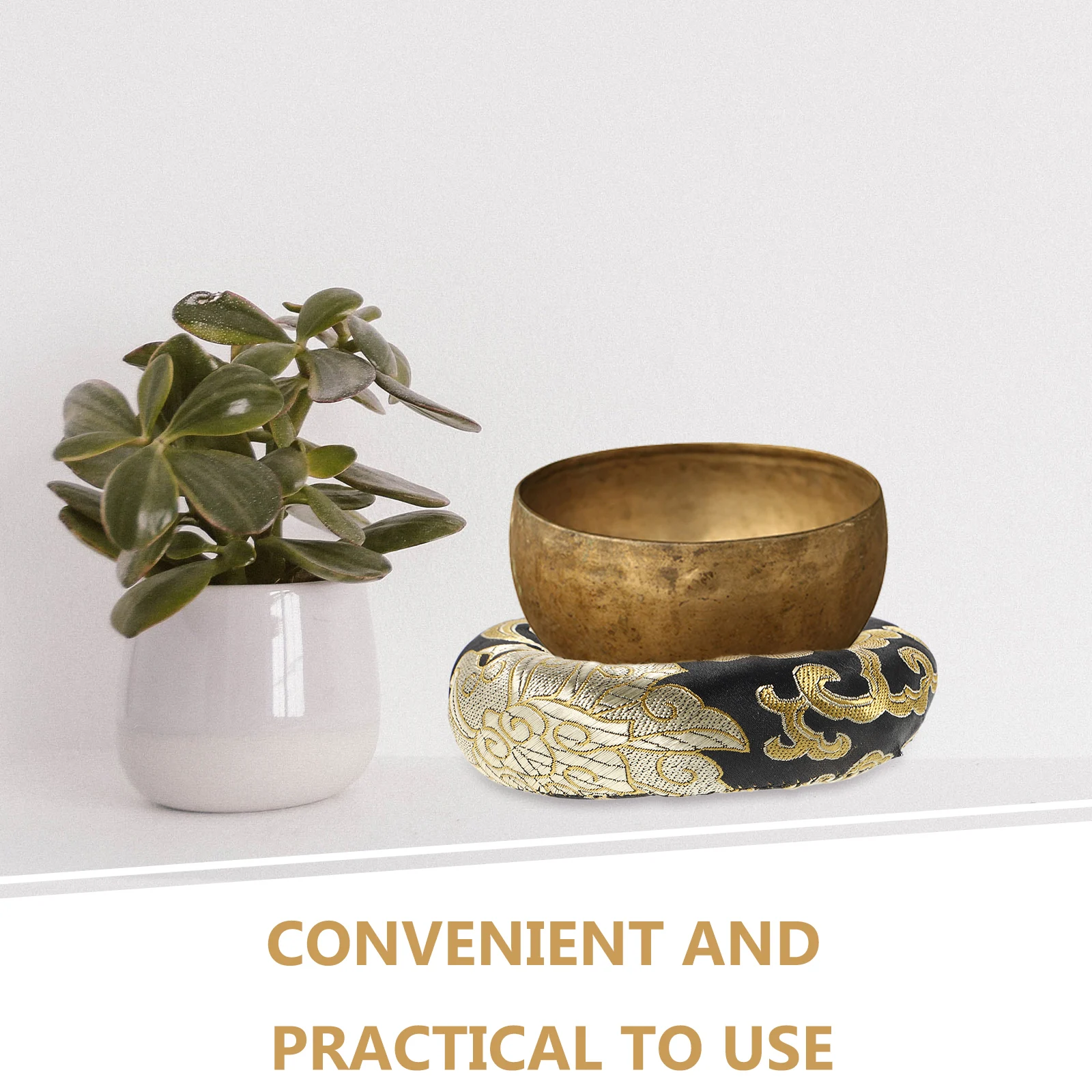 

Sound Bowl Cushion Round Tibetan Singing Bowl Holder Cotton Buddha Mat Decorative Prayer Pad Buddhist Supplies Instrument