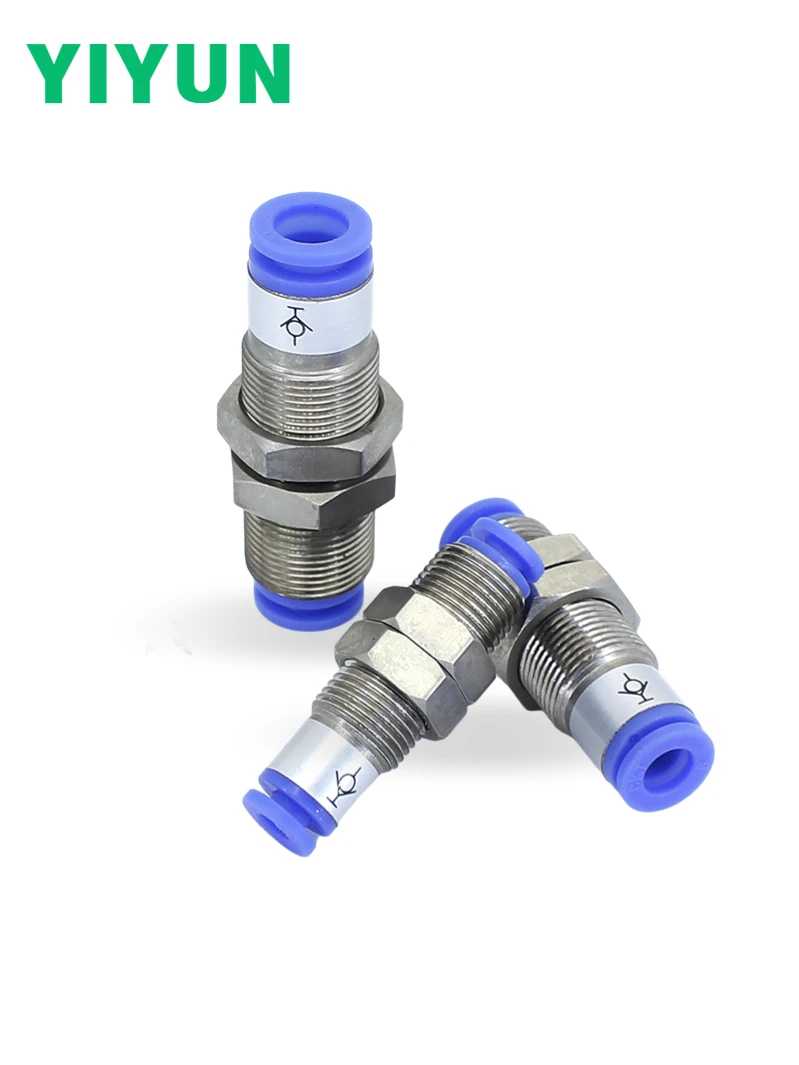 KCE04-00 KCE06-00 KCE08-00 KCE10-00 KCE12-00 YIYUN Straight diaphragm self sealing quick connector vacuum system pneumatic